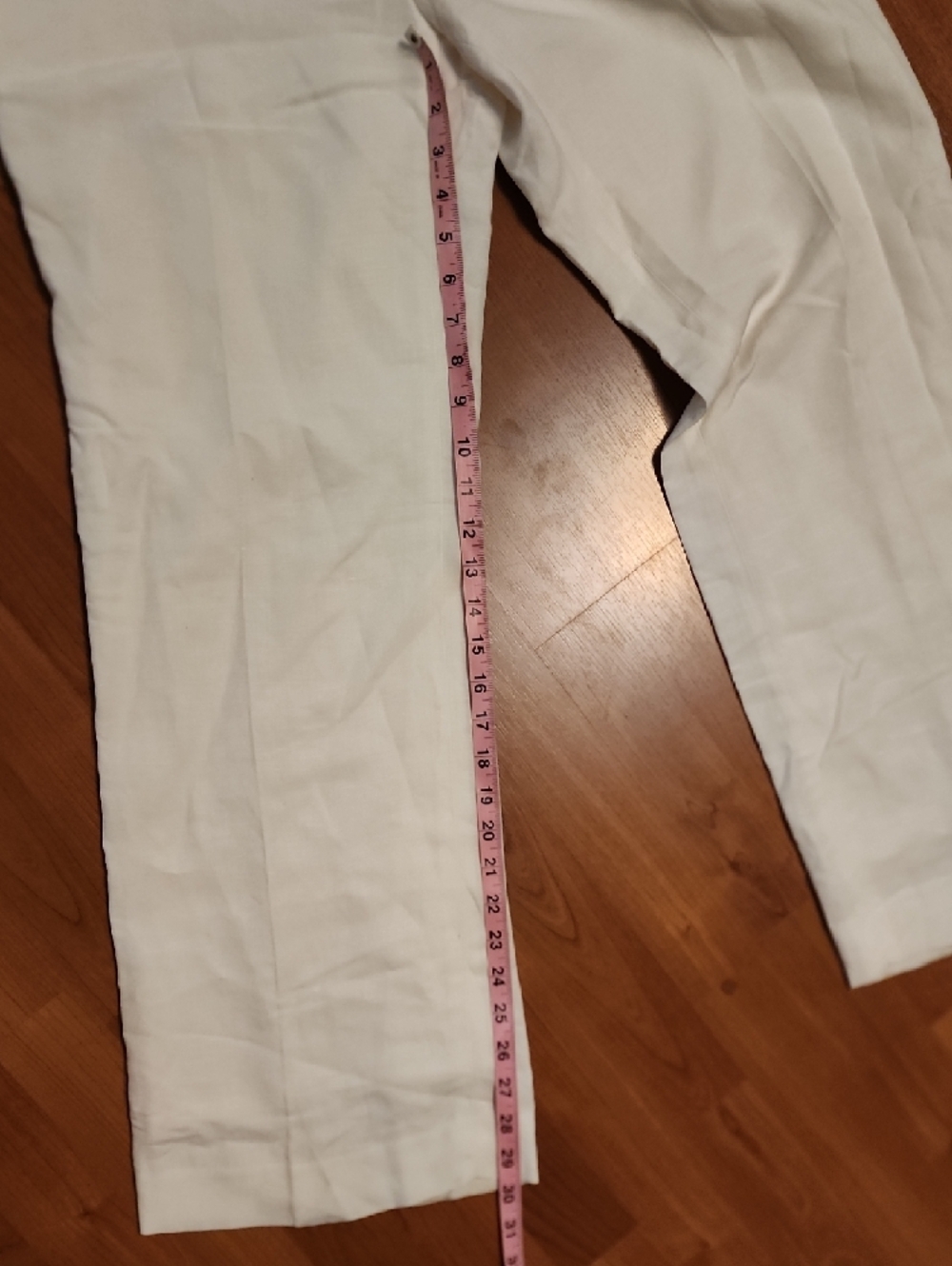 Banana Republic Cream Wide-Leg Linen-Blend Pants - Picture 5 of 10